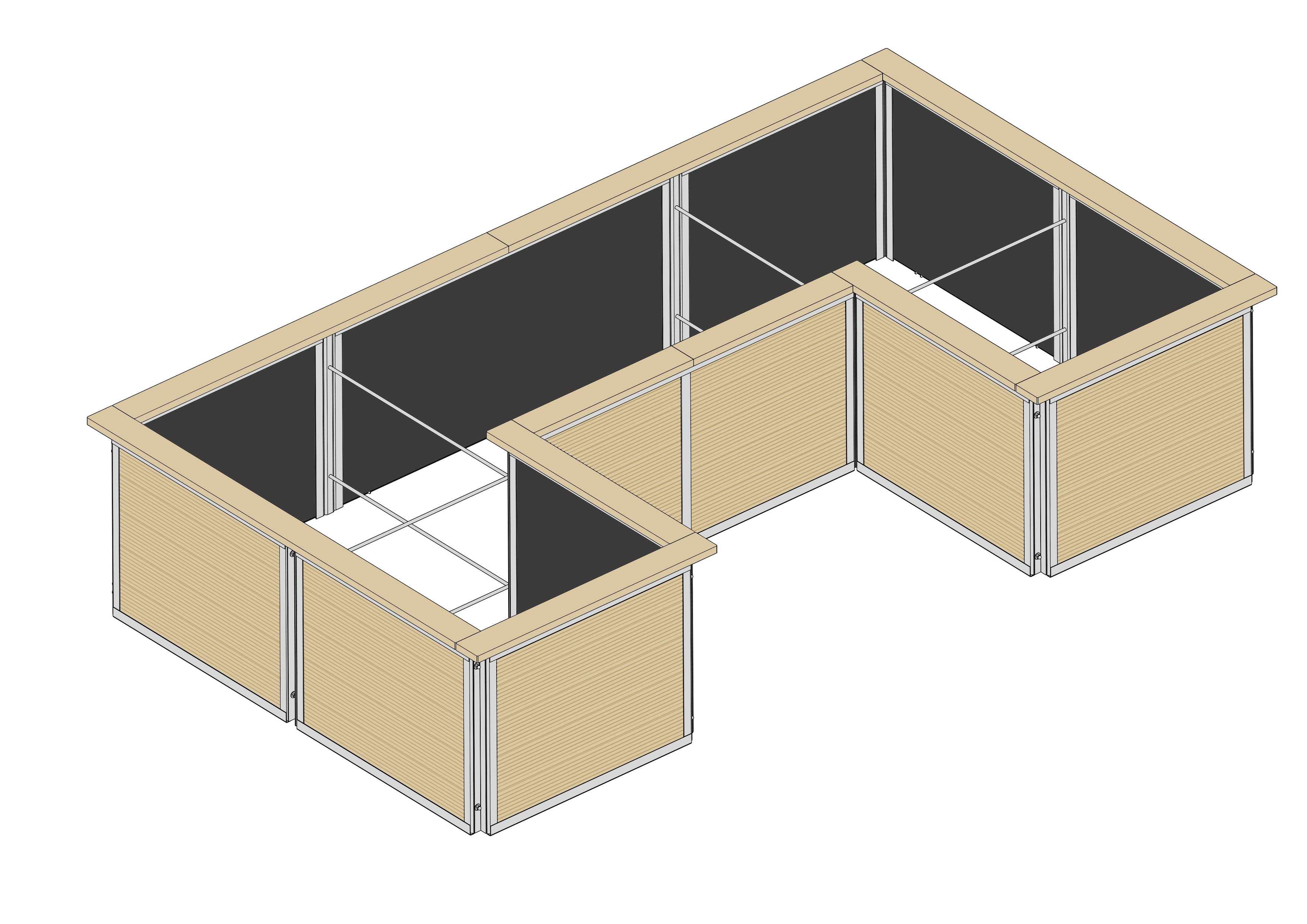 hortico Hochbeet in U-Form