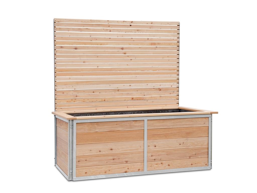 Hochbeet mit Sichtschutz oder Rankgerüst | hortico