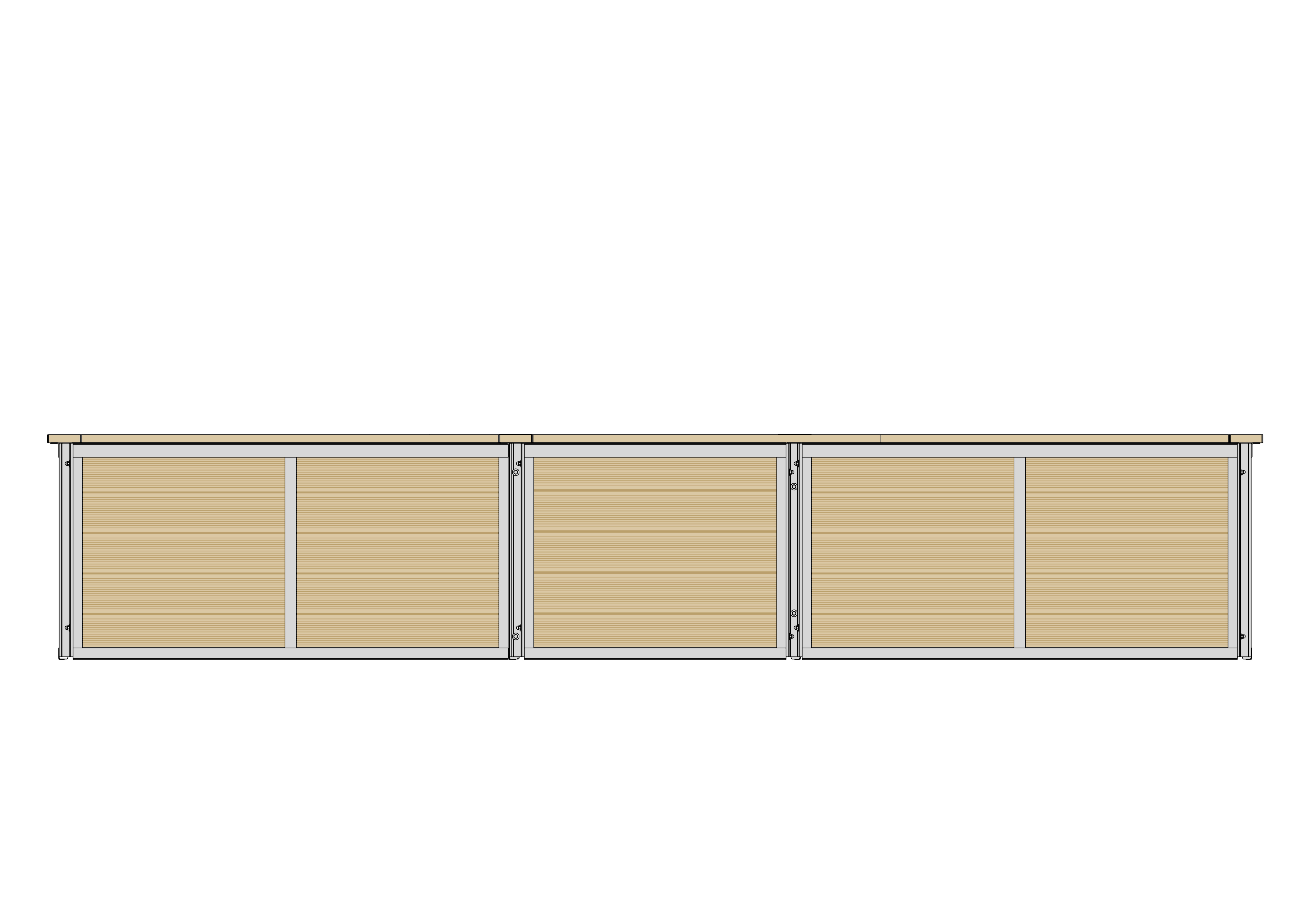 hortico Hochbeet in Z-Form groß Seitenansicht