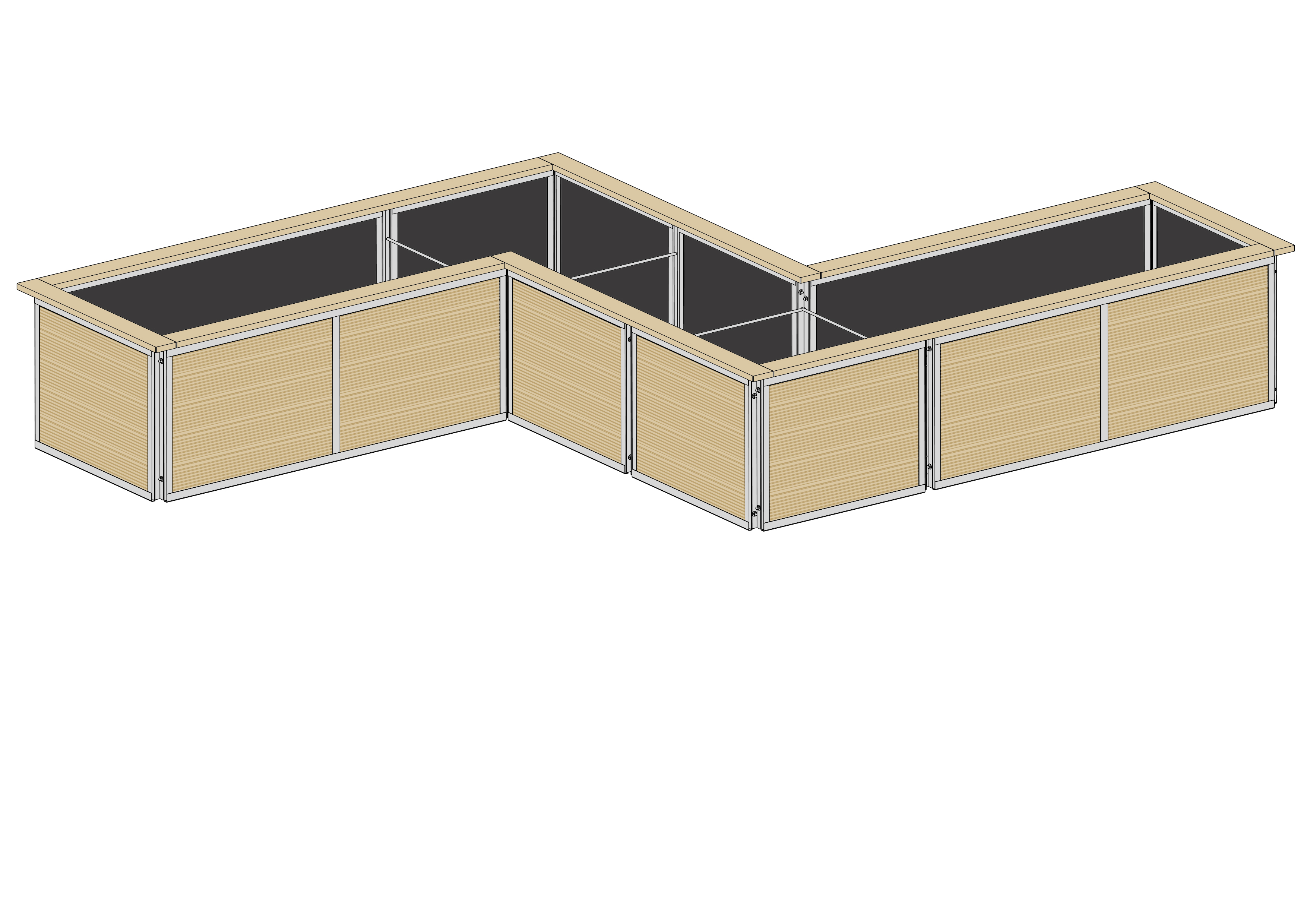 hortico Hochbeet in Z-Form Iso
