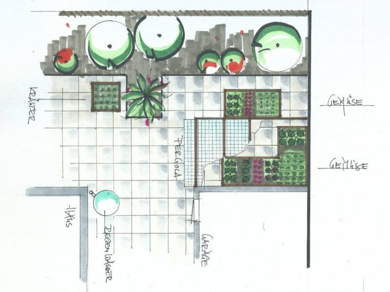Gartenplan für individuelles Hochbeet Gartenplan für individuelles Hochbeet als Anfrageunterlage