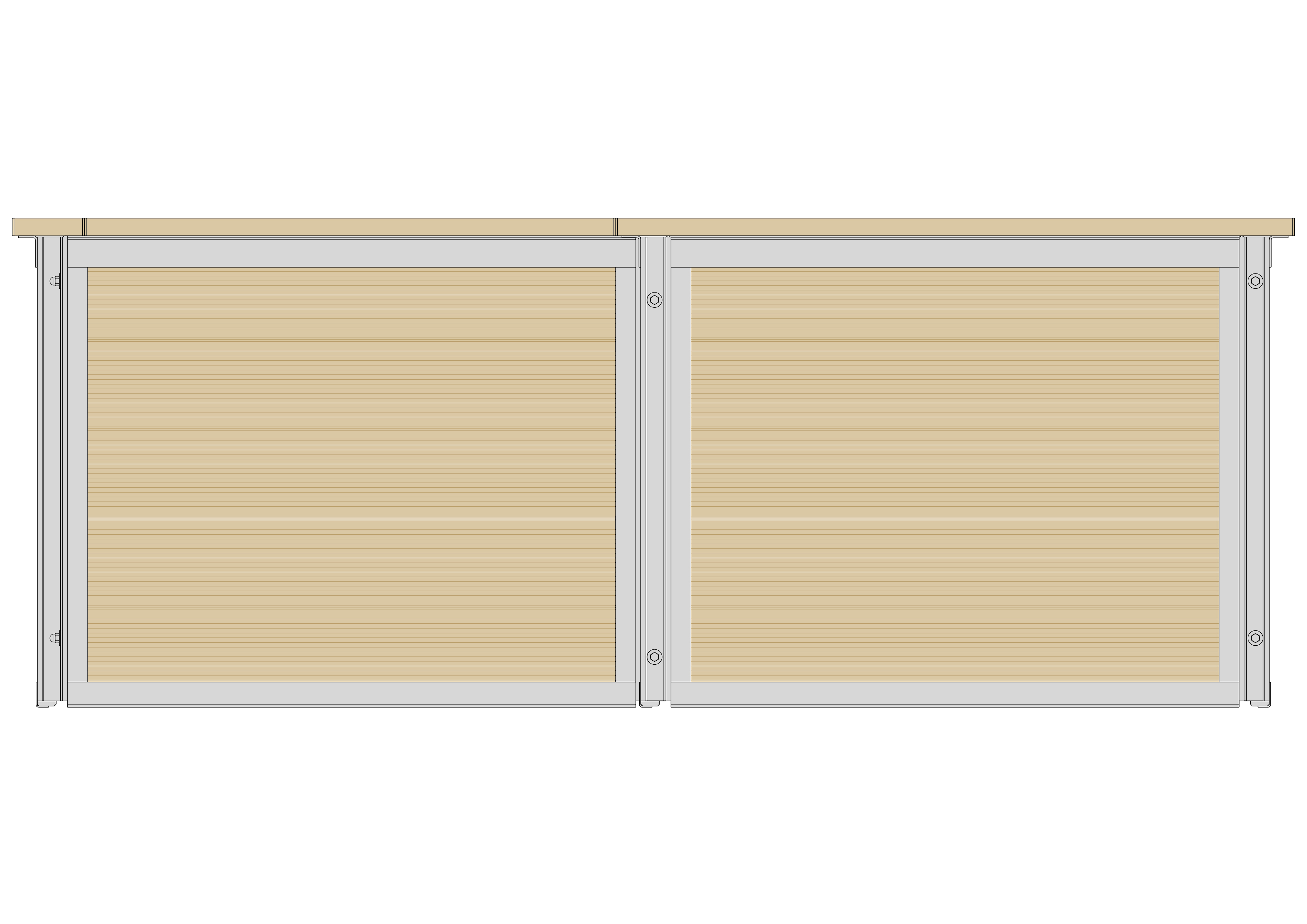 Hochbeet in L-Form, 196cm x 196cm, Ansicht von der Seite