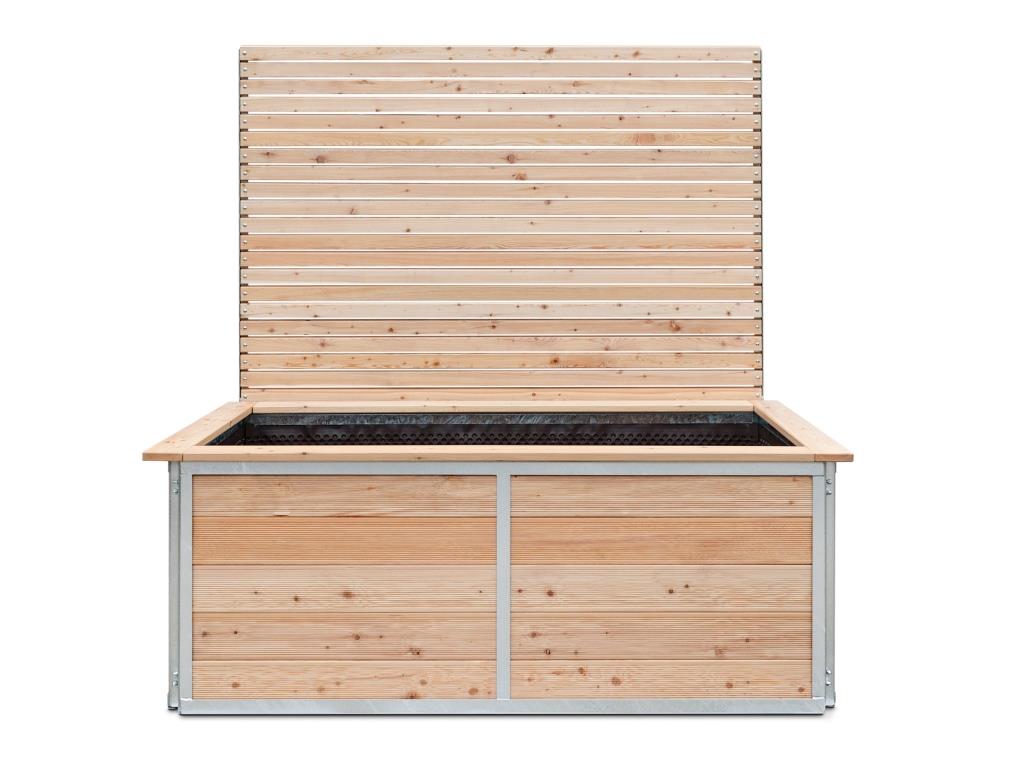 Hochbeet mit Sichtschutz oder Rankgerüst | hortico