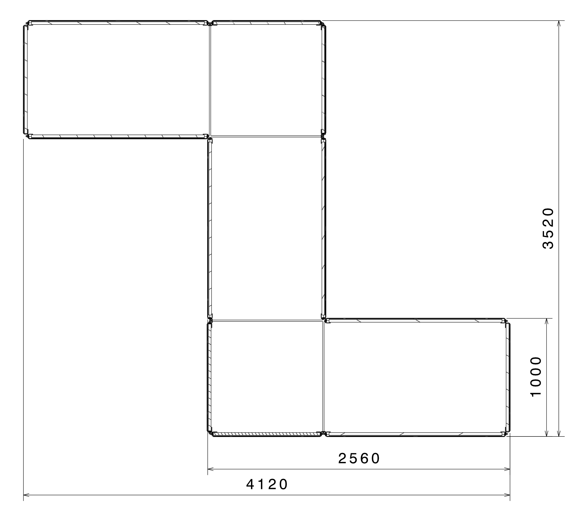 hortico Hochbeet in Z-Form groß Maße